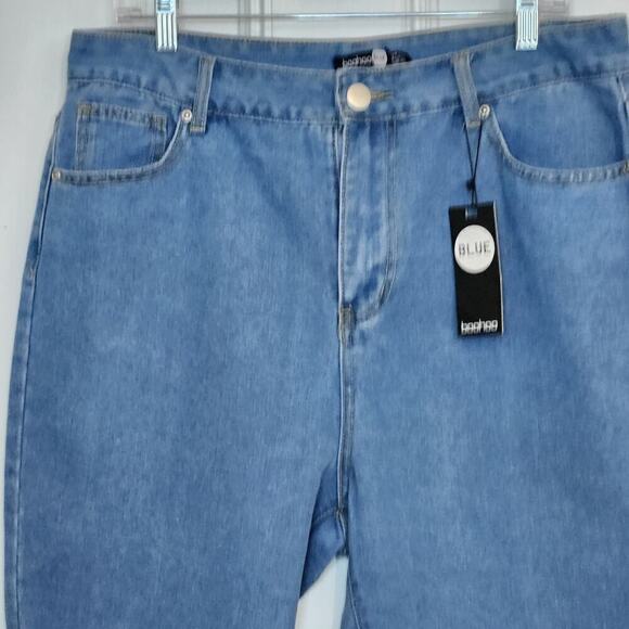 Destroyed Jeans Light Wash Light Blue Distressed Denim Women's Size 12 Y2K - Picture 2 of 10